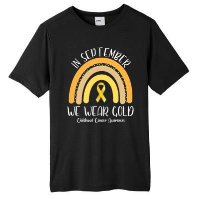 In September We Wear Gold Childhood Cancer Awareness Tall Fusion ChromaSoft Performance T-Shirt