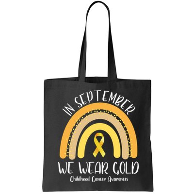 In September We Wear Gold Childhood Cancer Awareness Bag