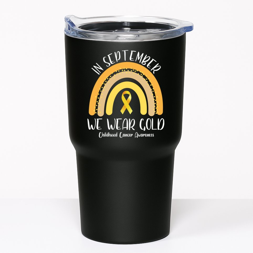 In September We Wear Gold Childhood Cancer Awareness Tumbler