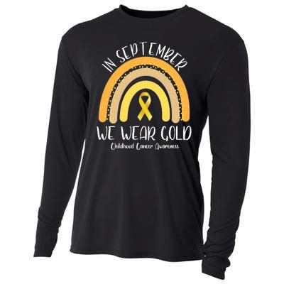 In September We Wear Gold Childhood Cancer Awareness Cooling Performance Long Sleeve Crew