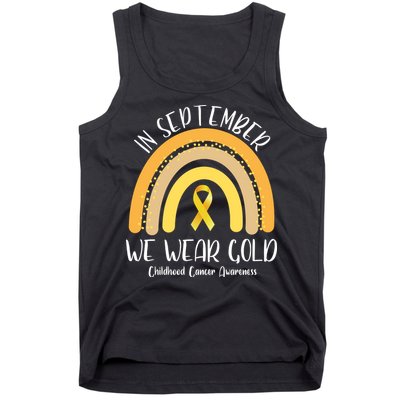 In September We Wear Gold Childhood Cancer Awareness Tank Top
