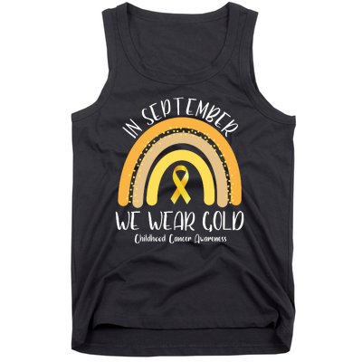 In September We Wear Gold Childhood Cancer Awareness Tank Top