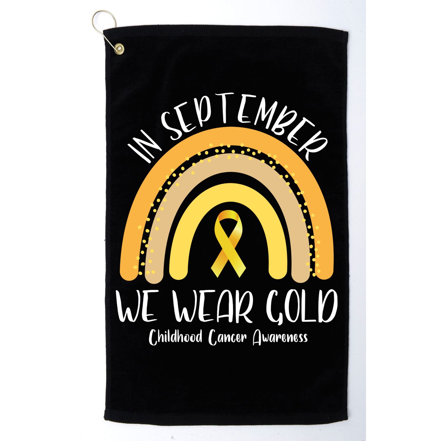 In September We Wear Gold Childhood Cancer Awareness Golf Towel