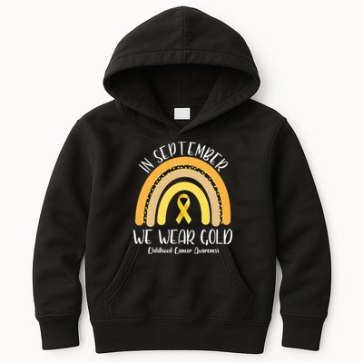 In September We Wear Gold Childhood Cancer Awareness Kids Hoodie