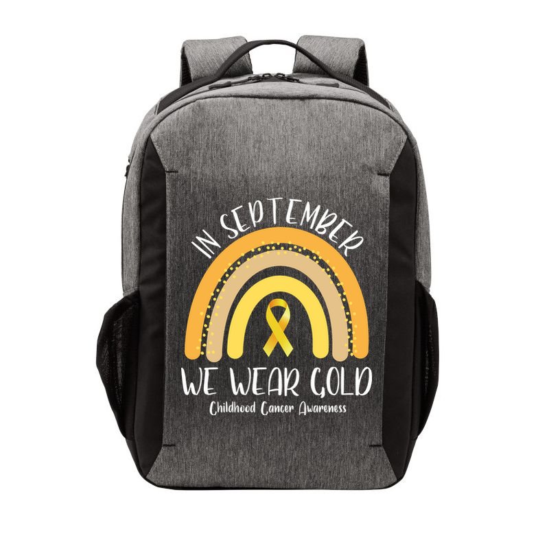 In September We Wear Gold Childhood Cancer Awareness Vector Backpack