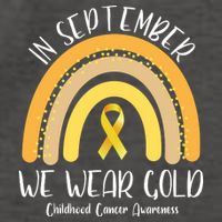 In September We Wear Gold Childhood Cancer Awareness Vector Backpack