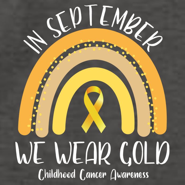 In September We Wear Gold Childhood Cancer Awareness Vector Backpack