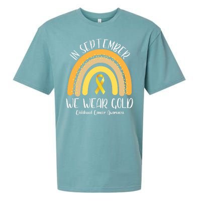 In September We Wear Gold Childhood Cancer Awareness Sueded Cloud Jersey T-Shirt