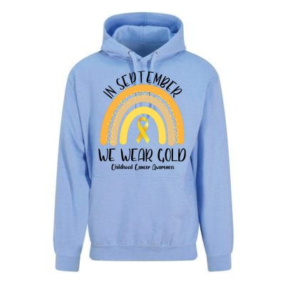 In September We Wear Gold Childhood Cancer Awareness Unisex Surf Hoodie