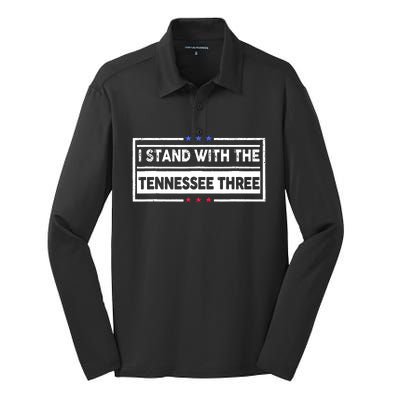 I STAND WITH THE TENNESSEE THREE Silk Touch Performance Long Sleeve Polo