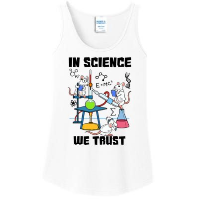 In Science We Trust Chemicals Chemist Mice Funny Laboratory Ladies Essential Tank