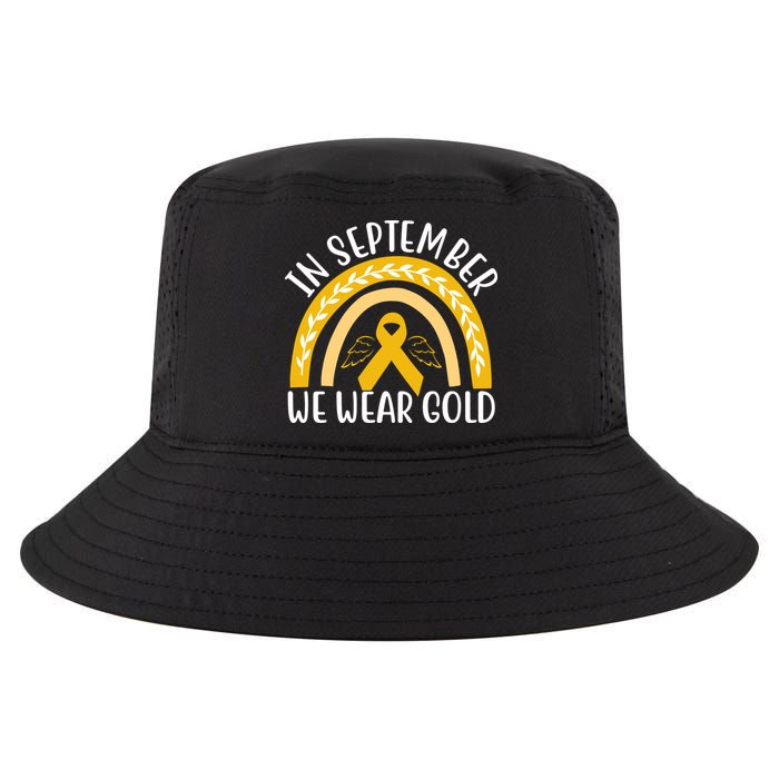 In September We Wear Gold Childhood Cancer Cool Comfort Performance Bucket Hat