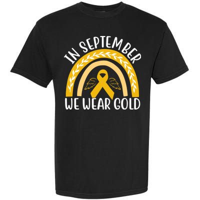 In September We Wear Gold Childhood Cancer Garment-Dyed Heavyweight T-Shirt
