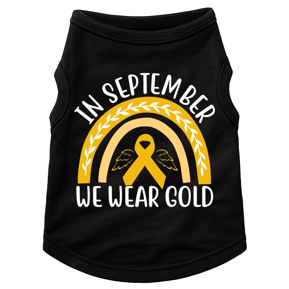 In September We Wear Gold Childhood Cancer Doggie Tank
