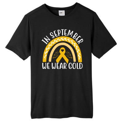 In September We Wear Gold Childhood Cancer Tall Fusion ChromaSoft Performance T-Shirt