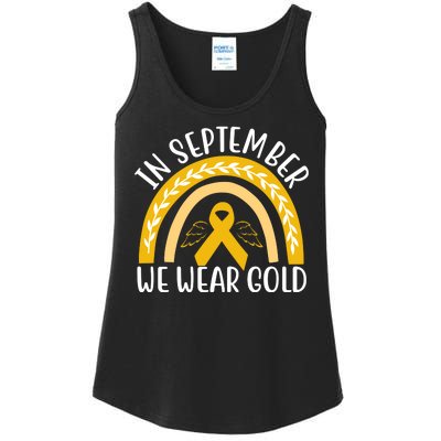 In September We Wear Gold Childhood Cancer Ladies Essential Tank