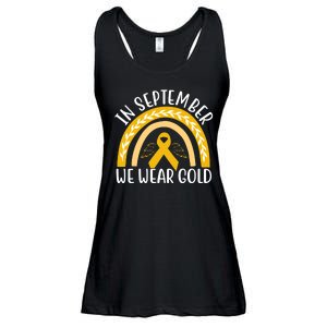 In September We Wear Gold Childhood Cancer Ladies Essential Flowy Tank