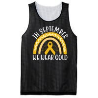 In September We Wear Gold Childhood Cancer Mesh Reversible Basketball Jersey Tank