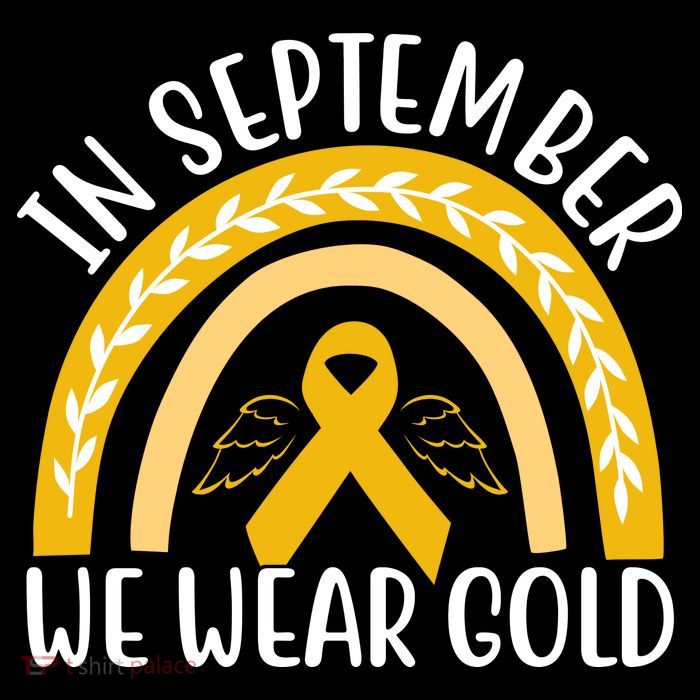 In September We Wear Gold Childhood Cancer Baby Bodysuit