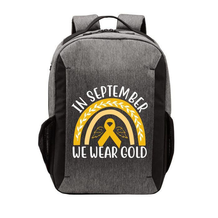 In September We Wear Gold Childhood Cancer Vector Backpack