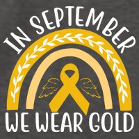 In September We Wear Gold Childhood Cancer Vector Backpack