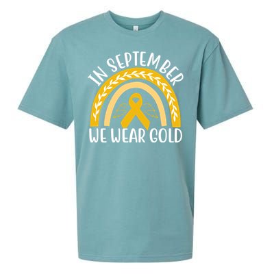 In September We Wear Gold Childhood Cancer Sueded Cloud Jersey T-Shirt