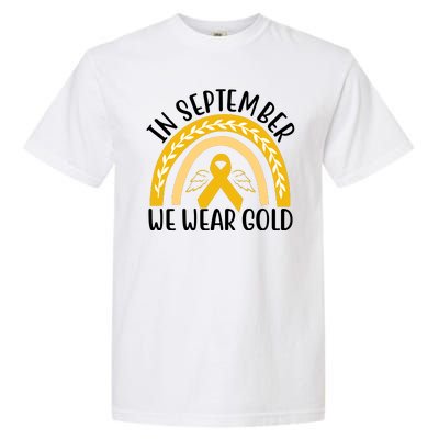 In September We Wear Gold Childhood Cancer Garment-Dyed Heavyweight T-Shirt