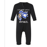 I Stand With Israel Support Israel Love Israeli Brotherhood Infant Fleece One Piece