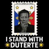 I Stand With Duterte IM Not Filipino Foer Free Nothing PRRD Drawstring Bag