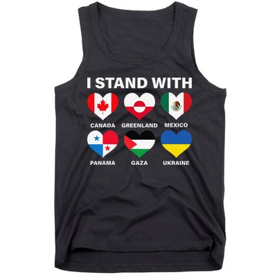 I Stand With Canada Greenland Mexico Panama Gaza Ukraine Tank Top