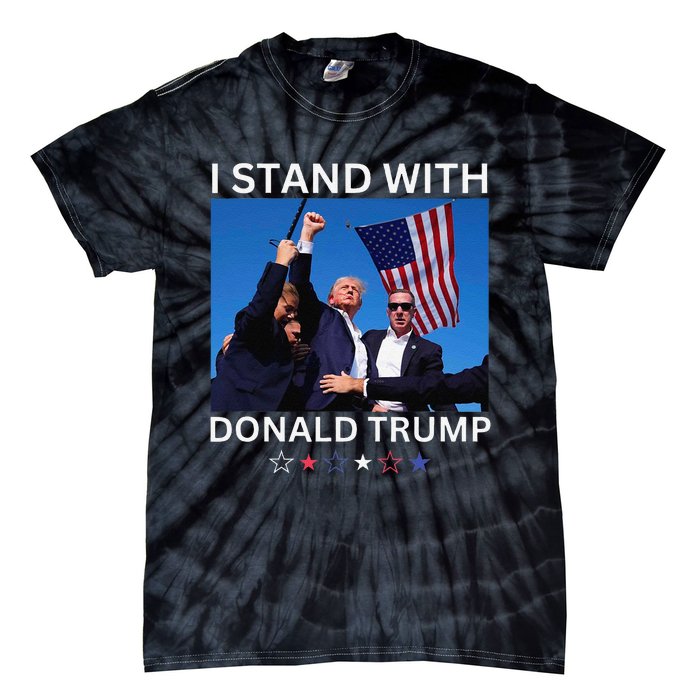 I Stand With Donald Trump After Shooting At Rally Tie-Dye T-Shirt