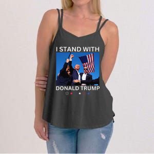 I Stand With Donald Trump After Shooting At Rally Women's Strappy Tank