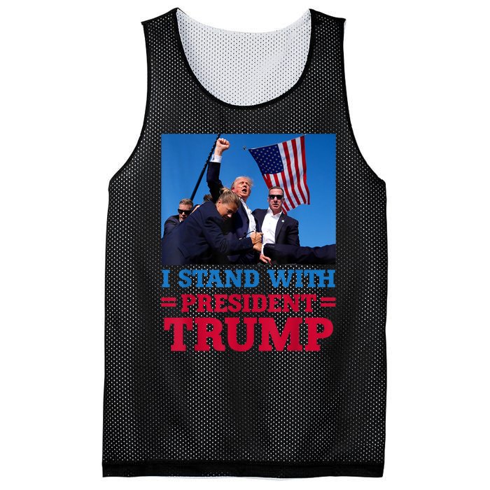 I Stand With President Trump After The Shooting At His Rally Mesh Reversible Basketball Jersey Tank