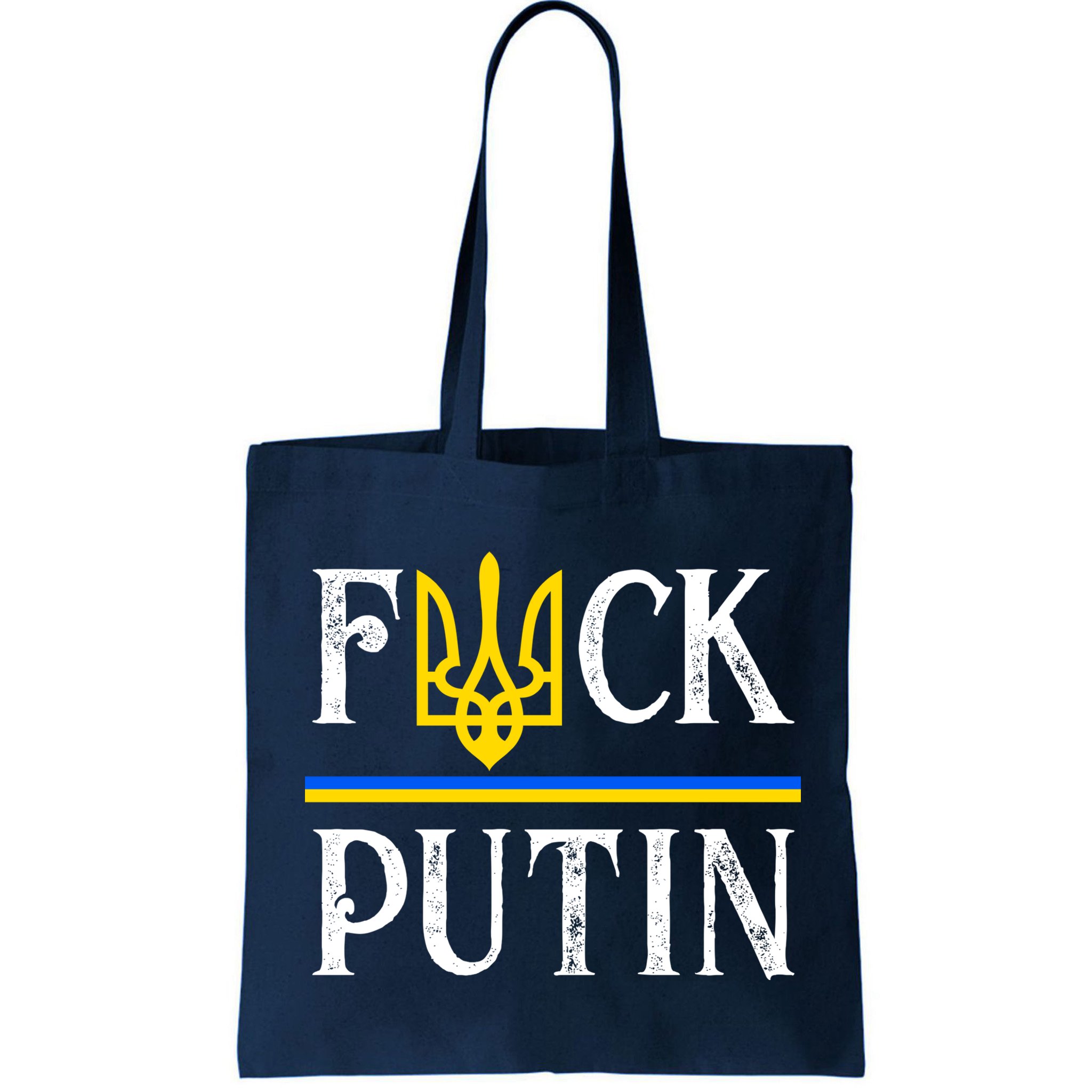 I Stand With Ukraine Flag Logo Trident Funny Anti Putin Bag