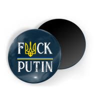 I Stand With Ukraine Flag Logo Trident Funny Anti Putin Magnet