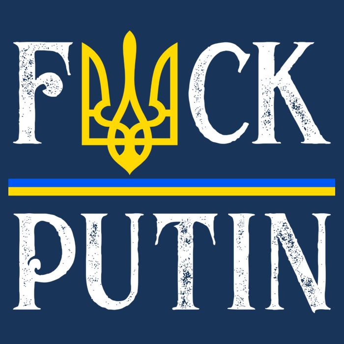 I Stand With Ukraine Flag Logo Trident Funny Anti Putin Baby Bodysuit