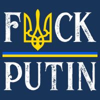 I Stand With Ukraine Flag Logo Trident Funny Anti Putin Toddler T-Shirt