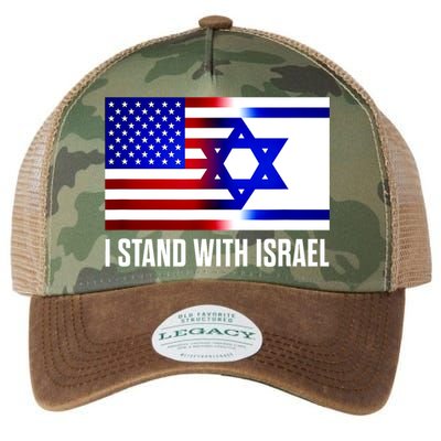 I Stand With Israel Us Israel Flag Support Israel Jerusalem Legacy Tie Dye Trucker Hat