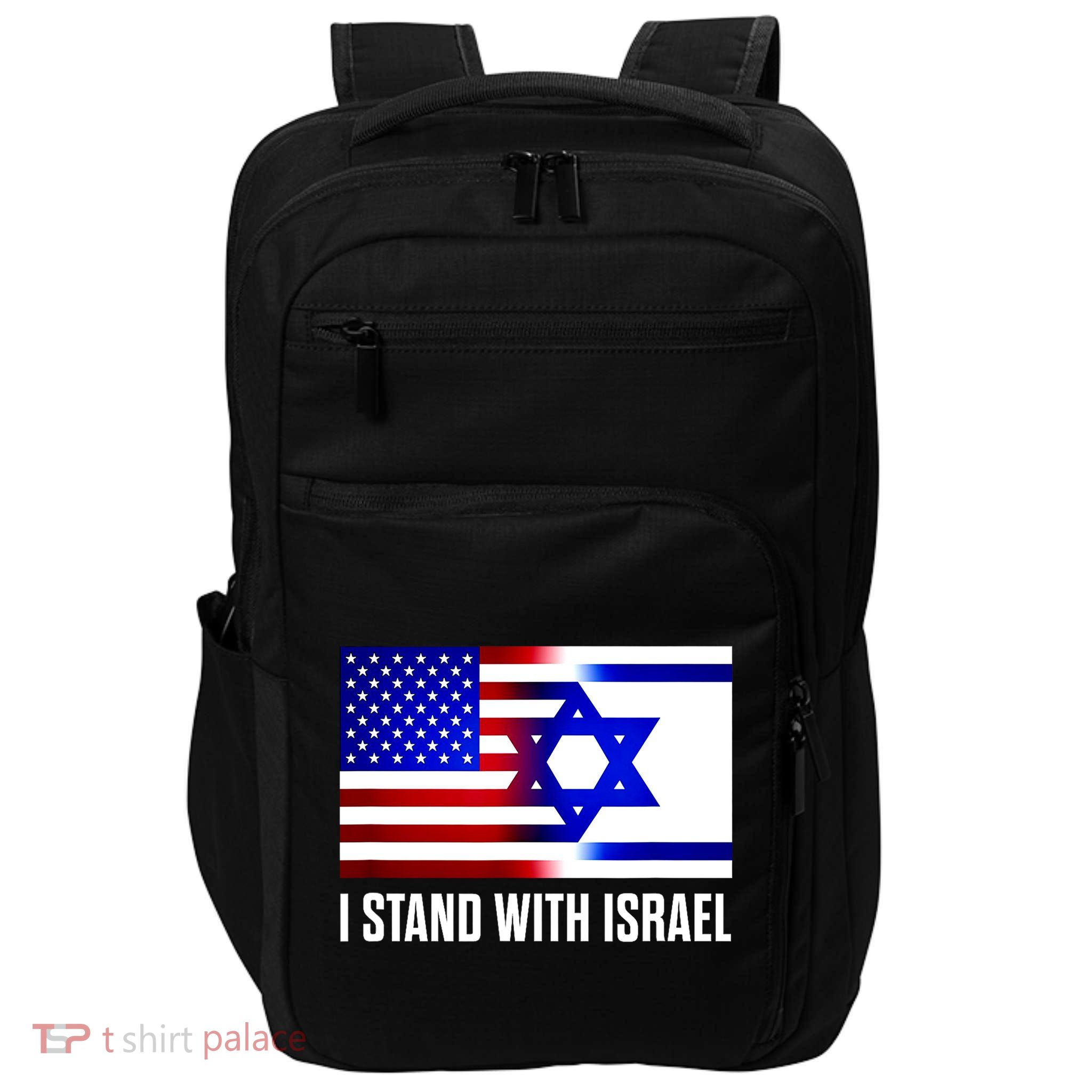 I Stand With Israel Us Israel Flag Support Israel Jerusalem Impact Tech Backpack