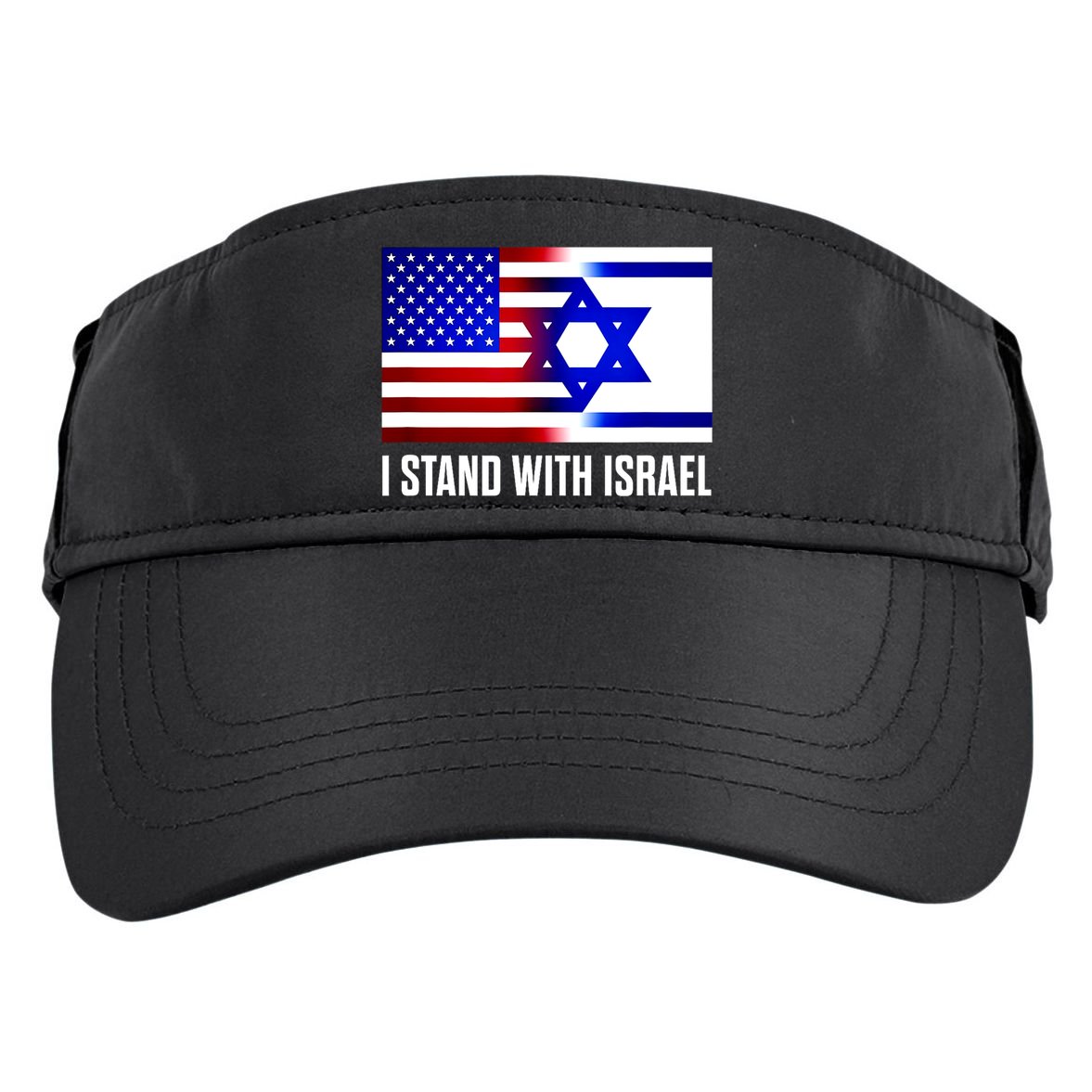 I Stand With Israel Us Israel Flag Support Israel Jerusalem Adult Drive Performance Visor