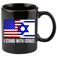 I Stand With Israel Us Israel Flag Support Israel Jerusalem 11oz C Handle Ceramic Mug