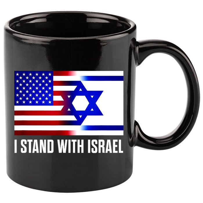I Stand With Israel Us Israel Flag Support Israel Jerusalem 11oz C Handle Ceramic Mug