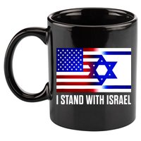 I Stand With Israel Us Israel Flag Support Israel Jerusalem 11oz C Handle Ceramic Mug
