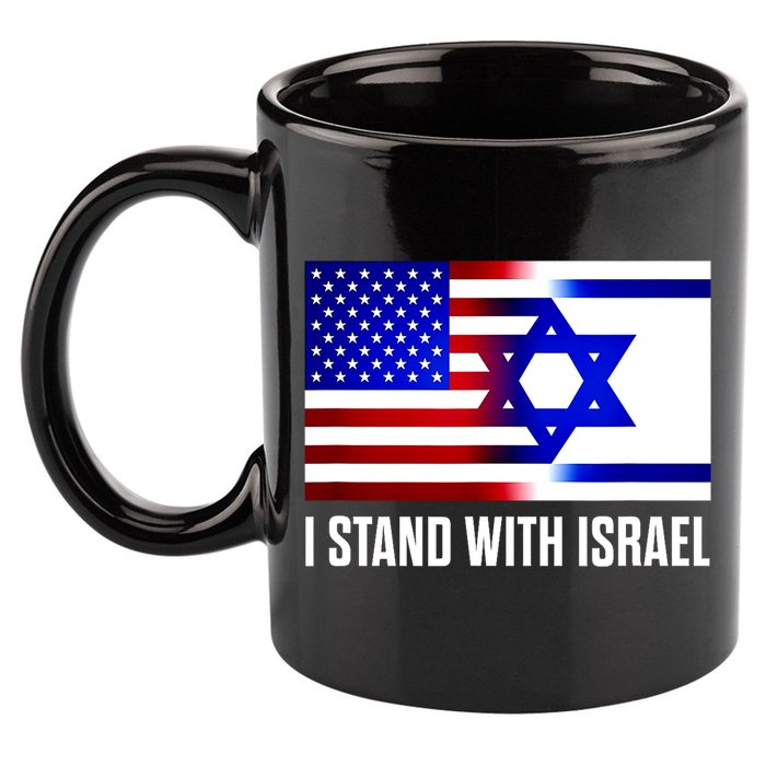 I Stand With Israel Us Israel Flag Support Israel Jerusalem 11oz C Handle Ceramic Mug