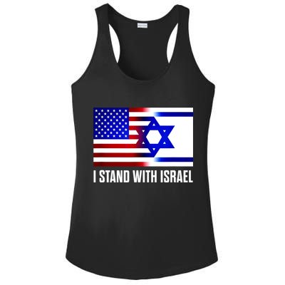 I Stand With Israel Us Israel Flag Support Israel Jerusalem Ladies PosiCharge Competitor Racerback Tank