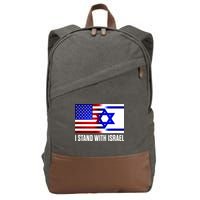 I Stand With Israel Us Israel Flag Support Israel Jerusalem Cotton Canvas Backpack