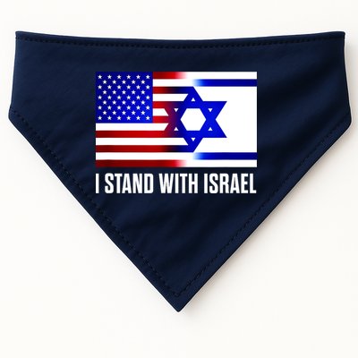 I Stand With Israel Us Israel Flag Support Israel Jerusalem USA-Made Doggie Bandana