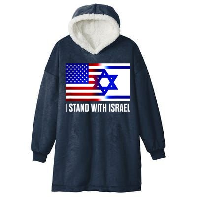 I Stand With Israel Us Israel Flag Support Israel Jerusalem Hooded Wearable Blanket