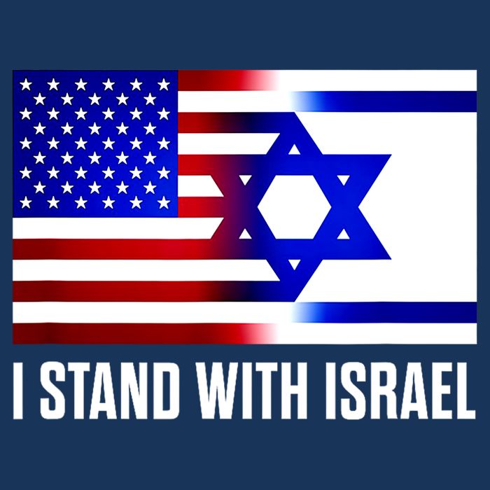 I Stand With Israel Us Israel Flag Support Israel Jerusalem 7-Panel Snapback Hat