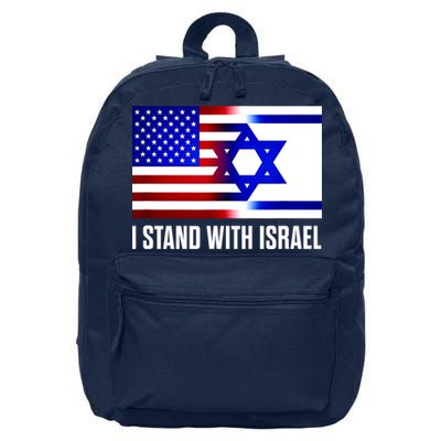 I Stand With Israel Us Israel Flag Support Israel Jerusalem 16 in Basic Backpack
